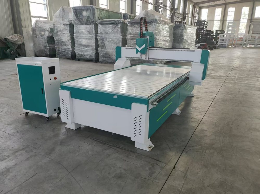 CNC Router - Teal & White, Side View