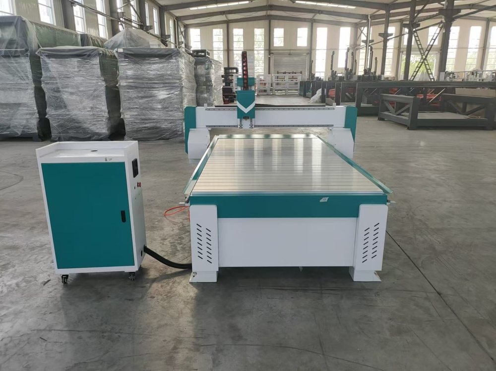 CNC Router - Teal & White, Front View